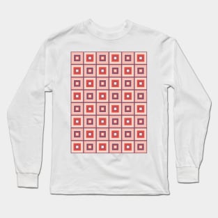 Re ad violet checkered pattern Long Sleeve T-Shirt